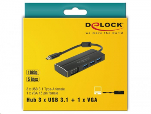 Delock USB Type-C univerzális notebook dokkoló fekete (63932)